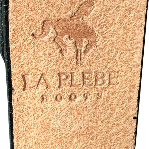 LA PLEBE BOOTS Men's Western Leather Belt Brown Size 38 Adjustable. NW/oT - Picture 7 of 7